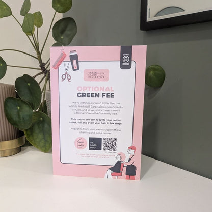 Green Fee Marketing Kit (Reception Strut x2, QR stickers x4)